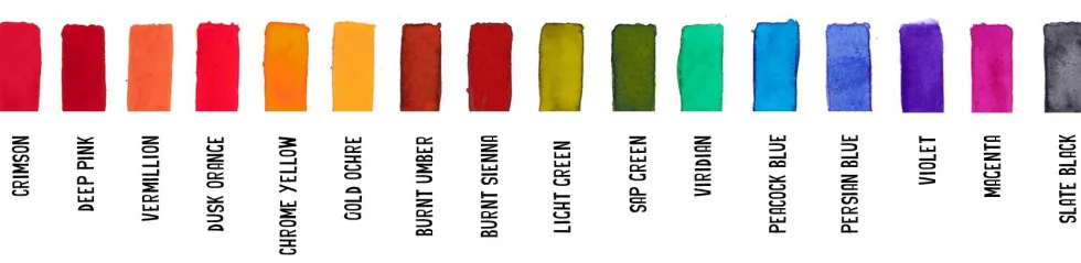 Akwarele w książce - Viviva Colors - Original Single Set, 16 kolorów
