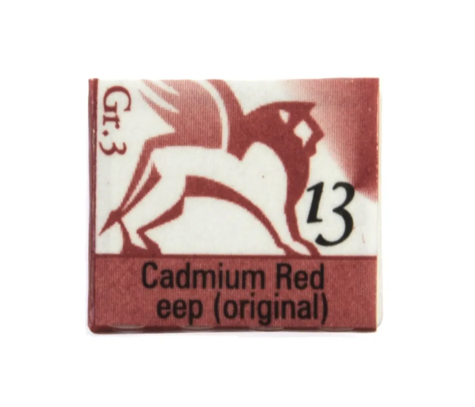 Akwarele w półkostkach - Renesans - 13, cadmium red deep, 1,5 ml