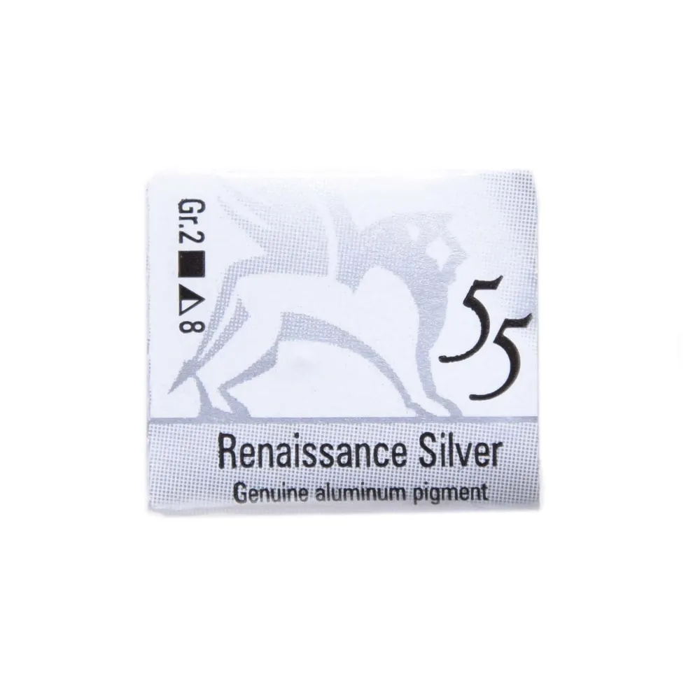 Akwarele w półkostkach - Renesans - 55, Silver, 1,5 ml