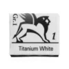 Akwarele w półkostkach - Renesans - 1, titanium white, 1,5 ml