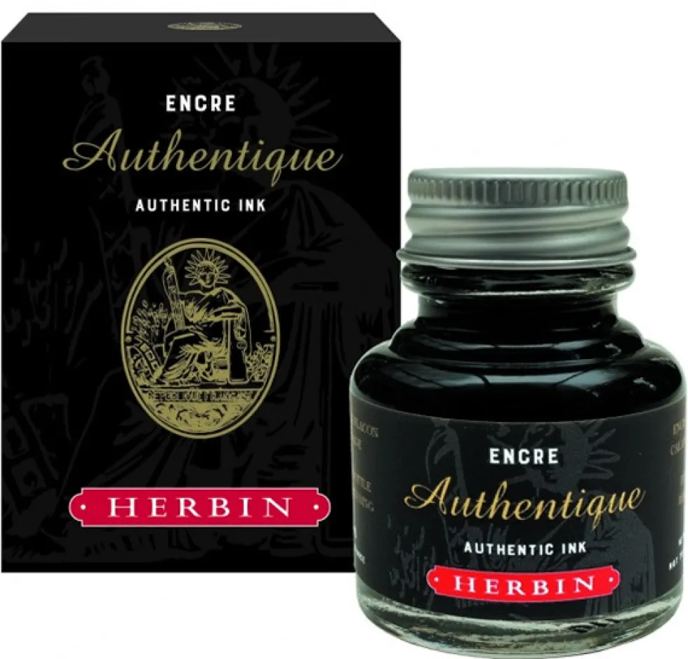 Atrament Anthentique Ink - J.Herbin - czarny, 30 ml