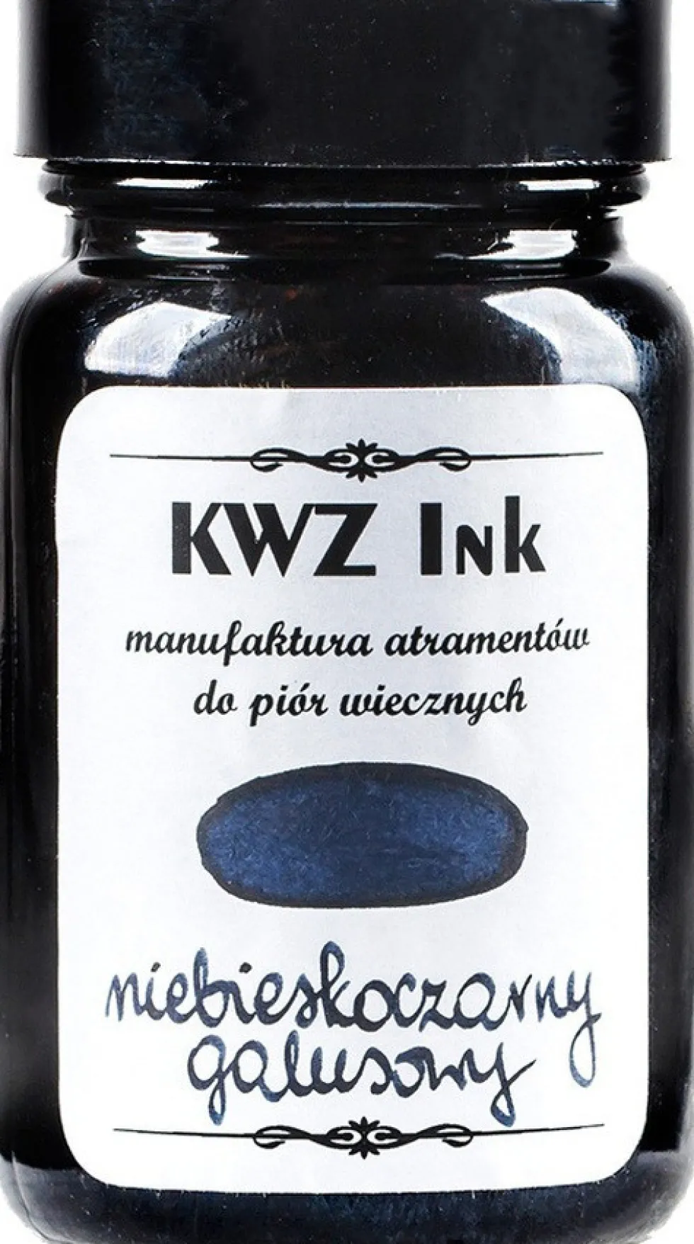 Atrament do piór wiecznych - KWZ Ink - niebieskoczarny galusowy, 60 ml
