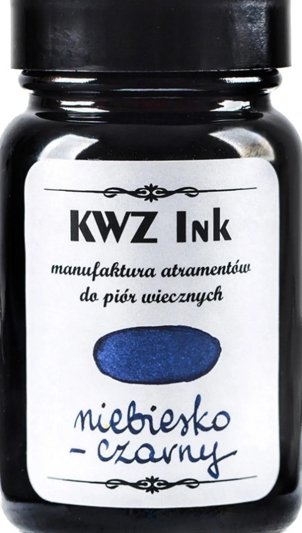Atrament do piór wiecznych - KWZ Ink - niebieskoczarny, 60 ml