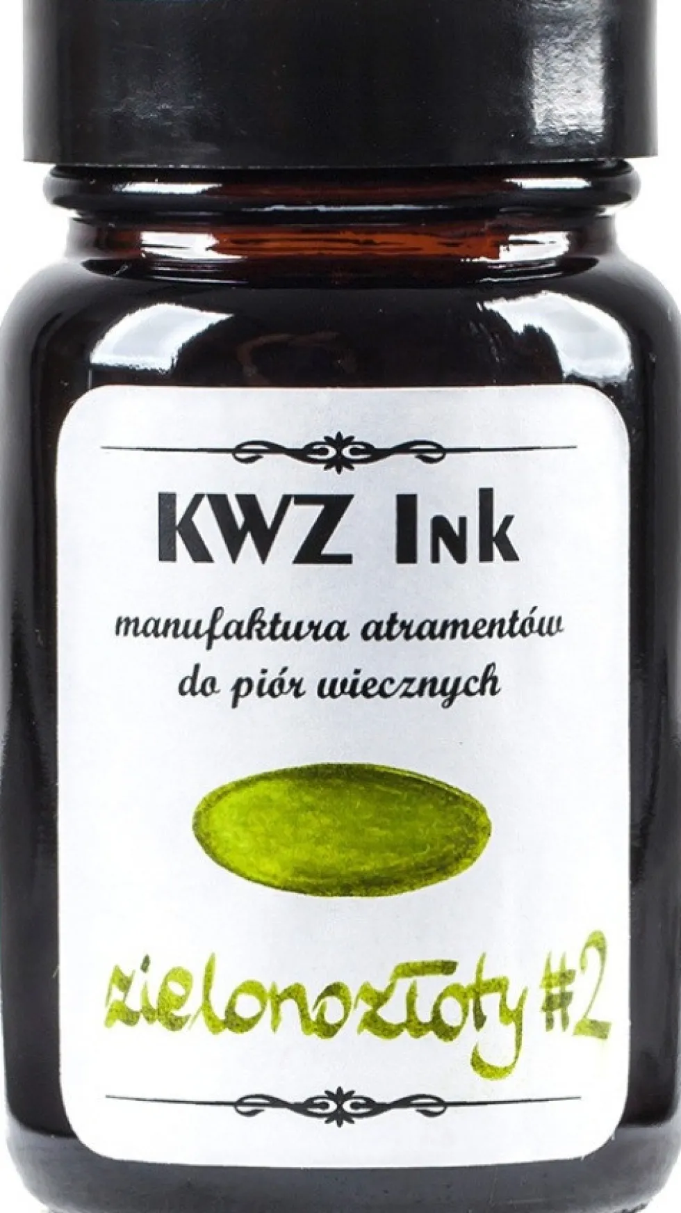 Atrament do piór wiecznych - KWZ Ink - zielonozłoty nr 2, 60 ml