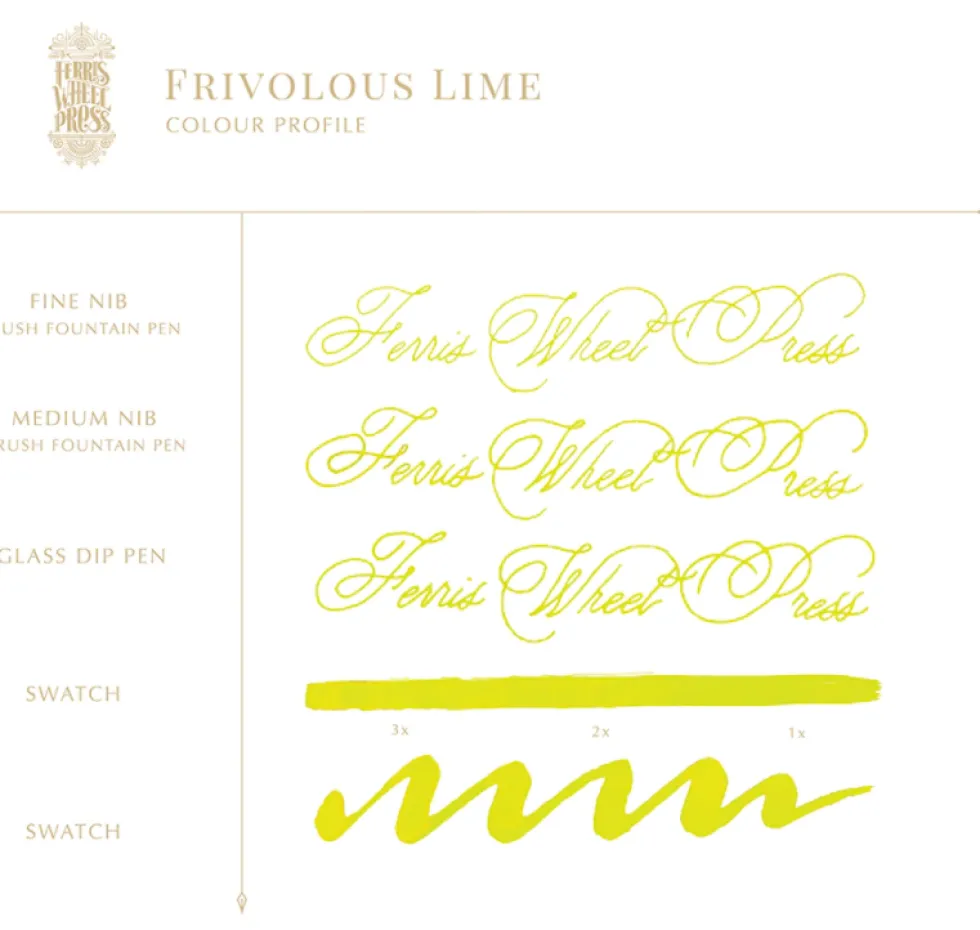 Atrament - Ferris Wheel Press - Frivolous Lime, 38 ml