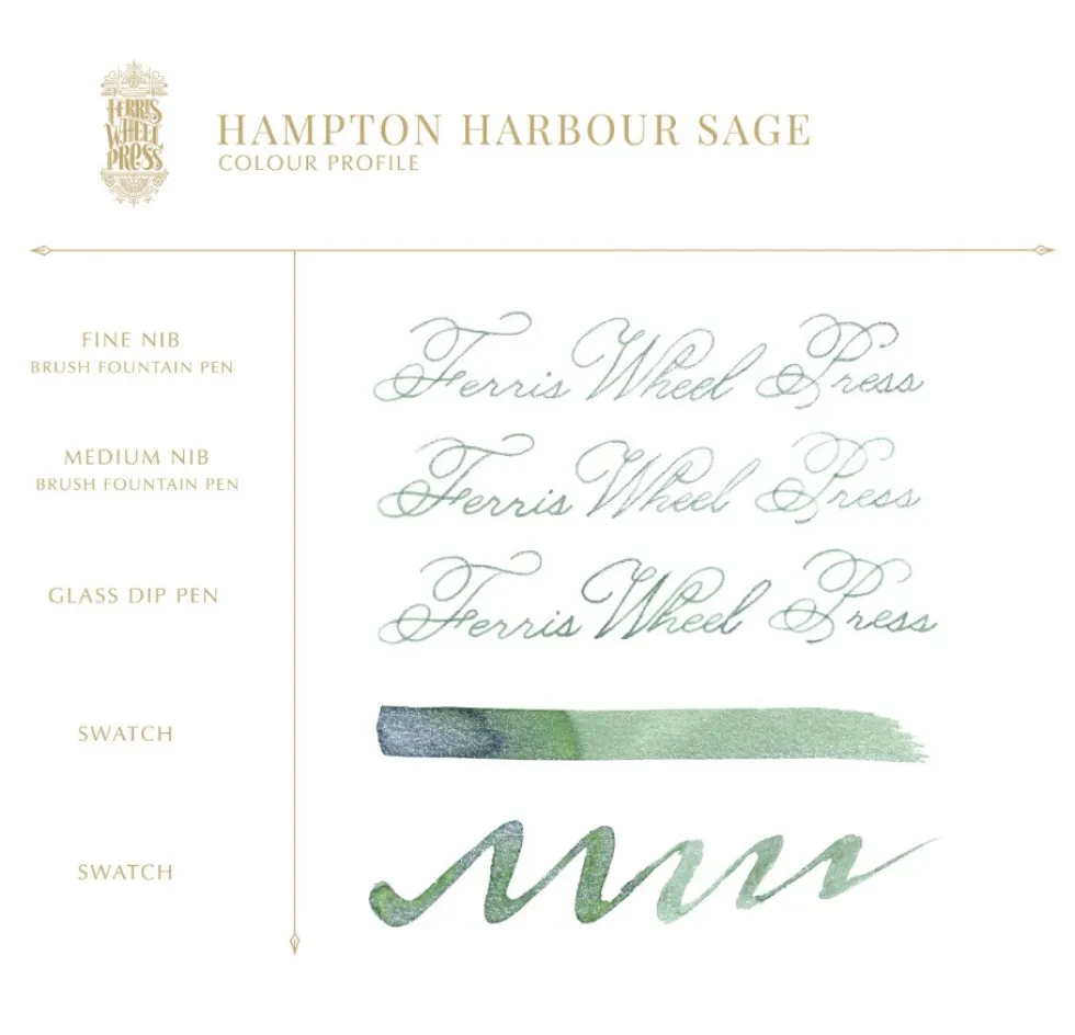 Atrament - Ferris Wheel Press - Hampton Harbour Sage, 38 ml