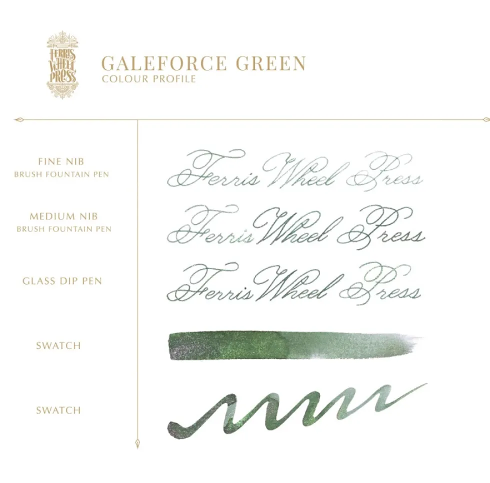 Atrament FerriTales - Ferris Wheel Press - Galeforce Green, 20 ml