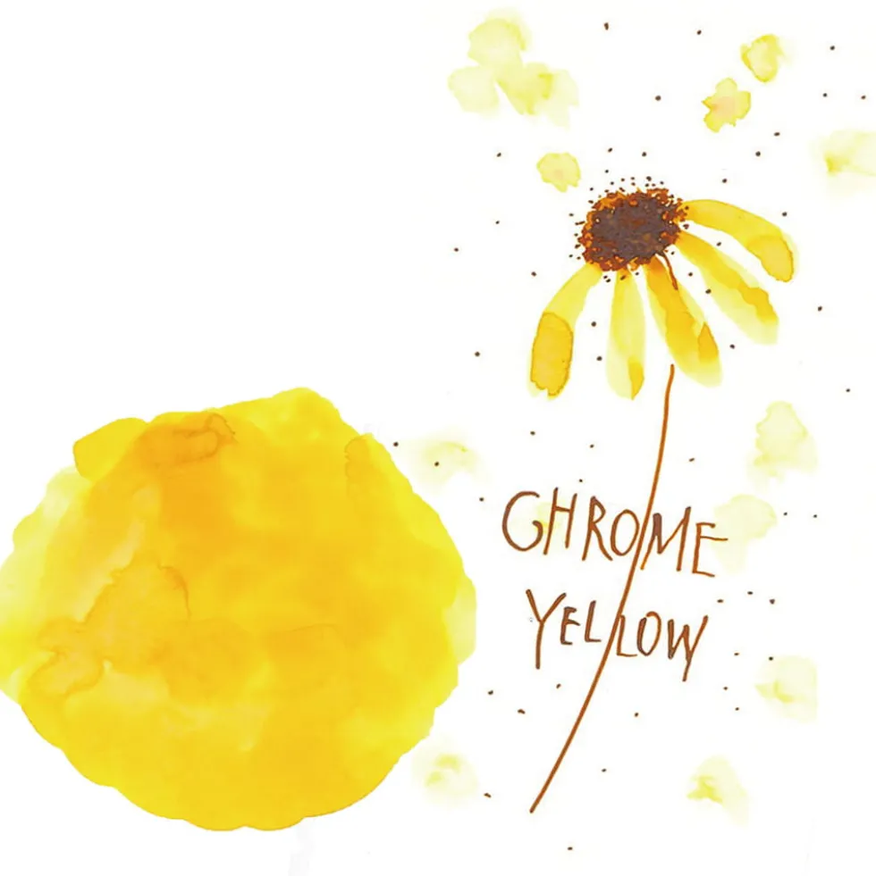 Atrament Ink-Cafe Art Noveau - Kuretake - Chrome Yellow, 21 ml