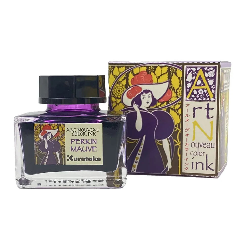 Atrament Ink-Cafe Art Noveau - Kuretake - Perkin Mauve, 21 ml
