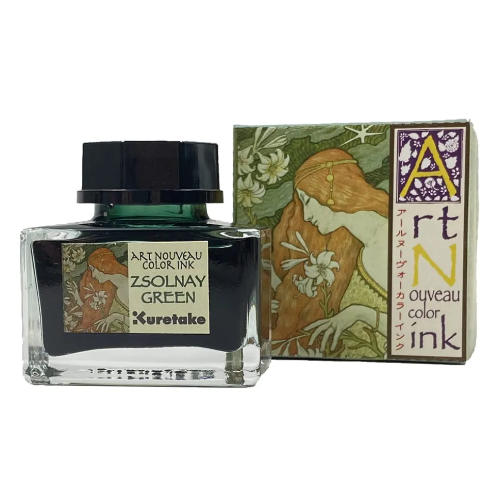 Atrament Ink-Cafe Art Noveau - Kuretake - Zsolnay Green, 21 ml