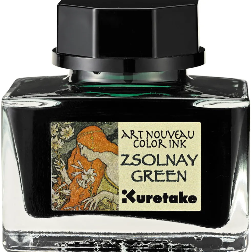 Atrament Ink-Cafe Art Noveau - Kuretake - Zsolnay Green, 21 ml