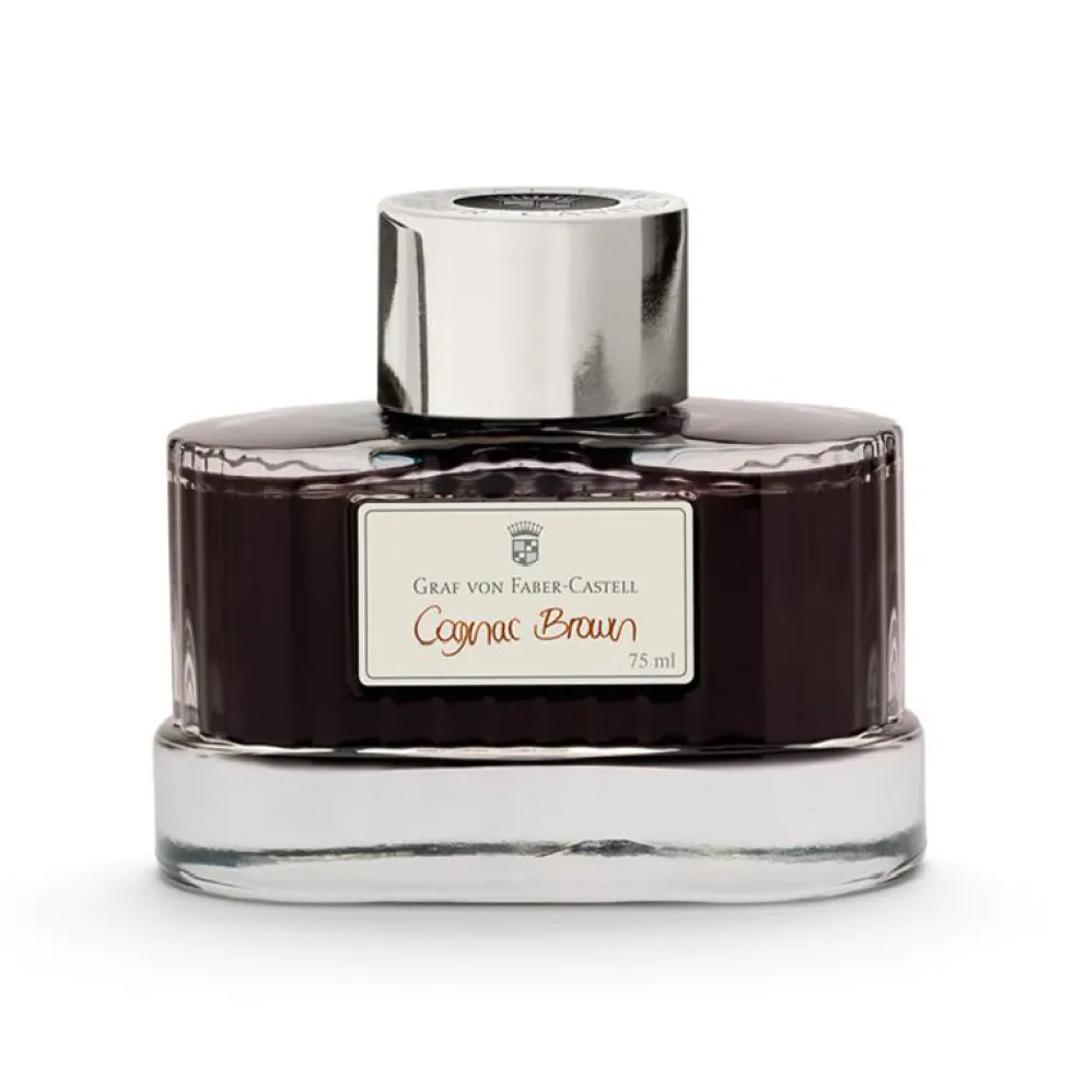 Atrament permanentny - Graf Von Faber-Castell - Cognac Brown, 75 ml