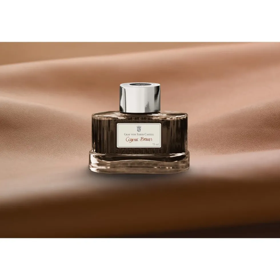 Atrament permanentny - Graf Von Faber-Castell - Cognac Brown, 75 ml