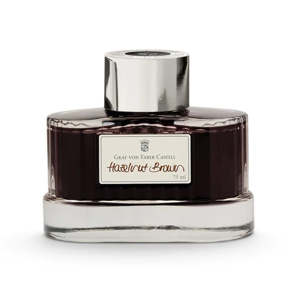 Atrament permanentny - Graf Von Faber-Castell - Hazelnut Brown, 75 ml