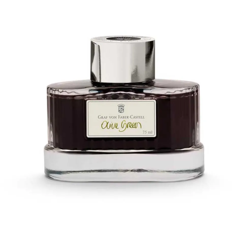 Atrament permanentny - Graf Von Faber-Castell - Olive Green, 75 ml
