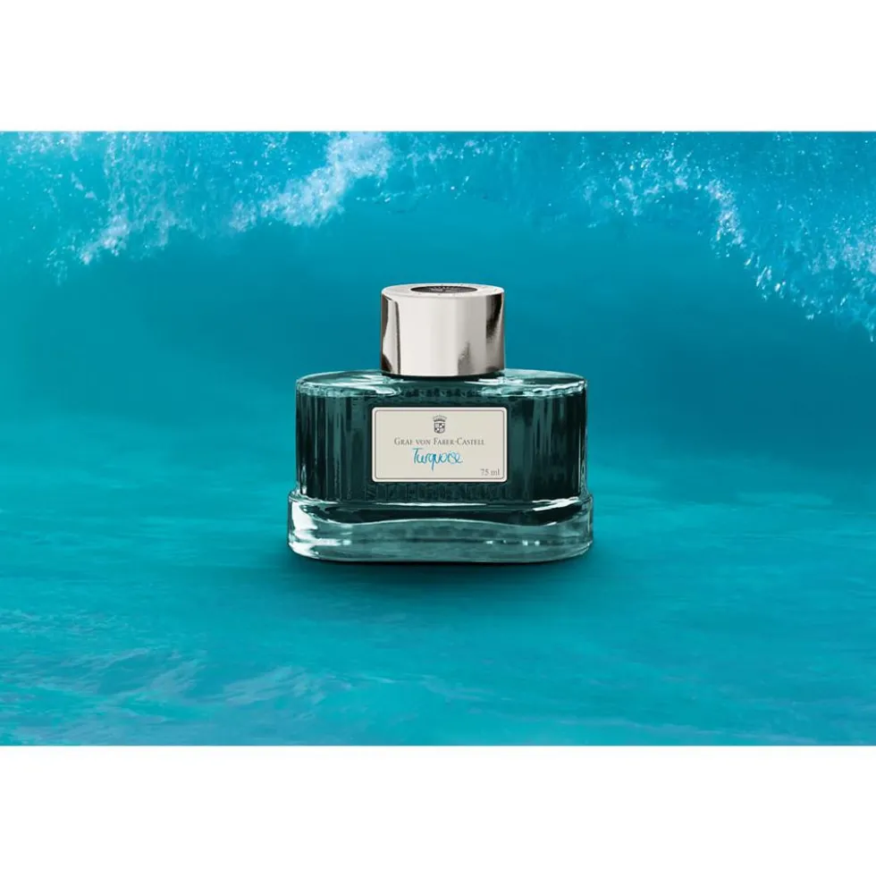 Atrament permanentny - Graf Von Faber-Castell - Turquoise, 75 ml