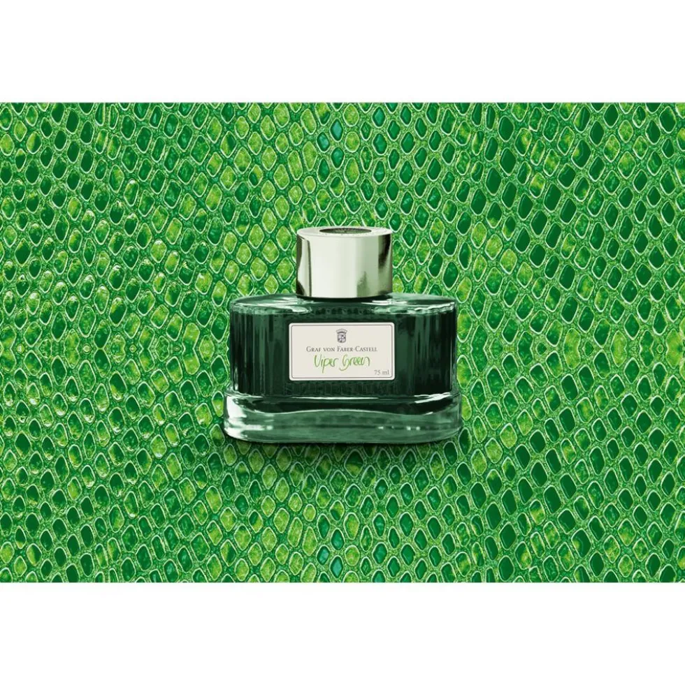 Atrament permanentny - Graf Von Faber-Castell - Viper Green, 75 ml