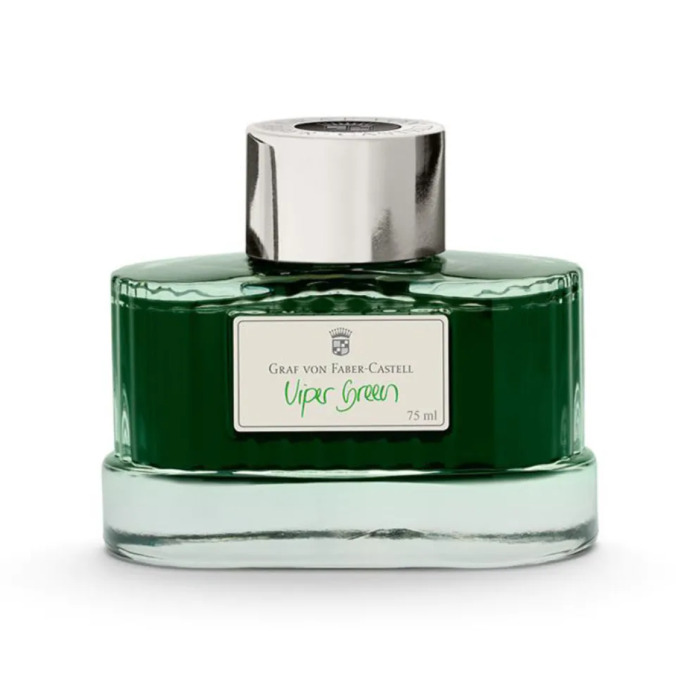 Atrament permanentny - Graf Von Faber-Castell - Viper Green, 75 ml