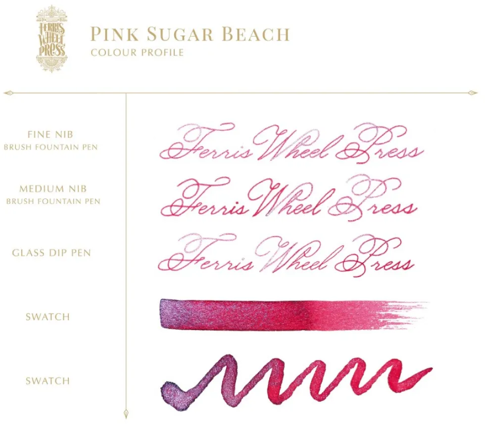 Atrament Sugar Beach - Ferris Wheel Press - Pink Sugar Beach, 38 ml
