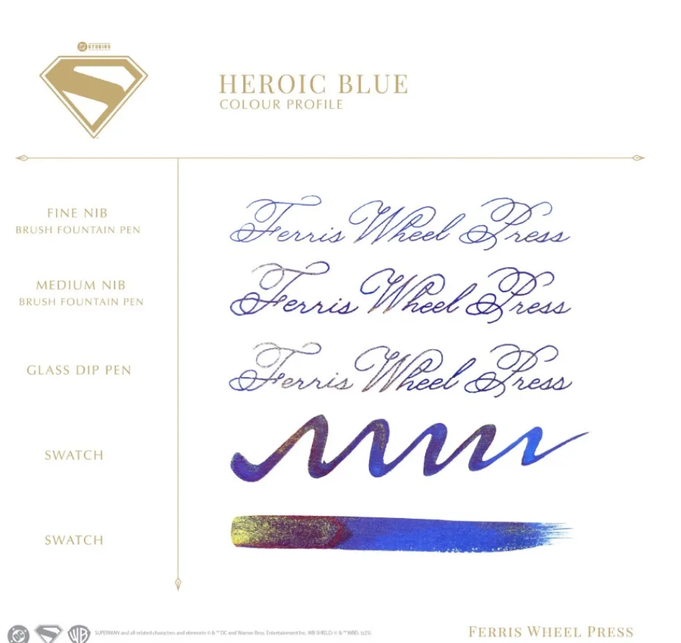 Atrament Superman - Ferris Wheel Press - Heroic Blue 28 ml