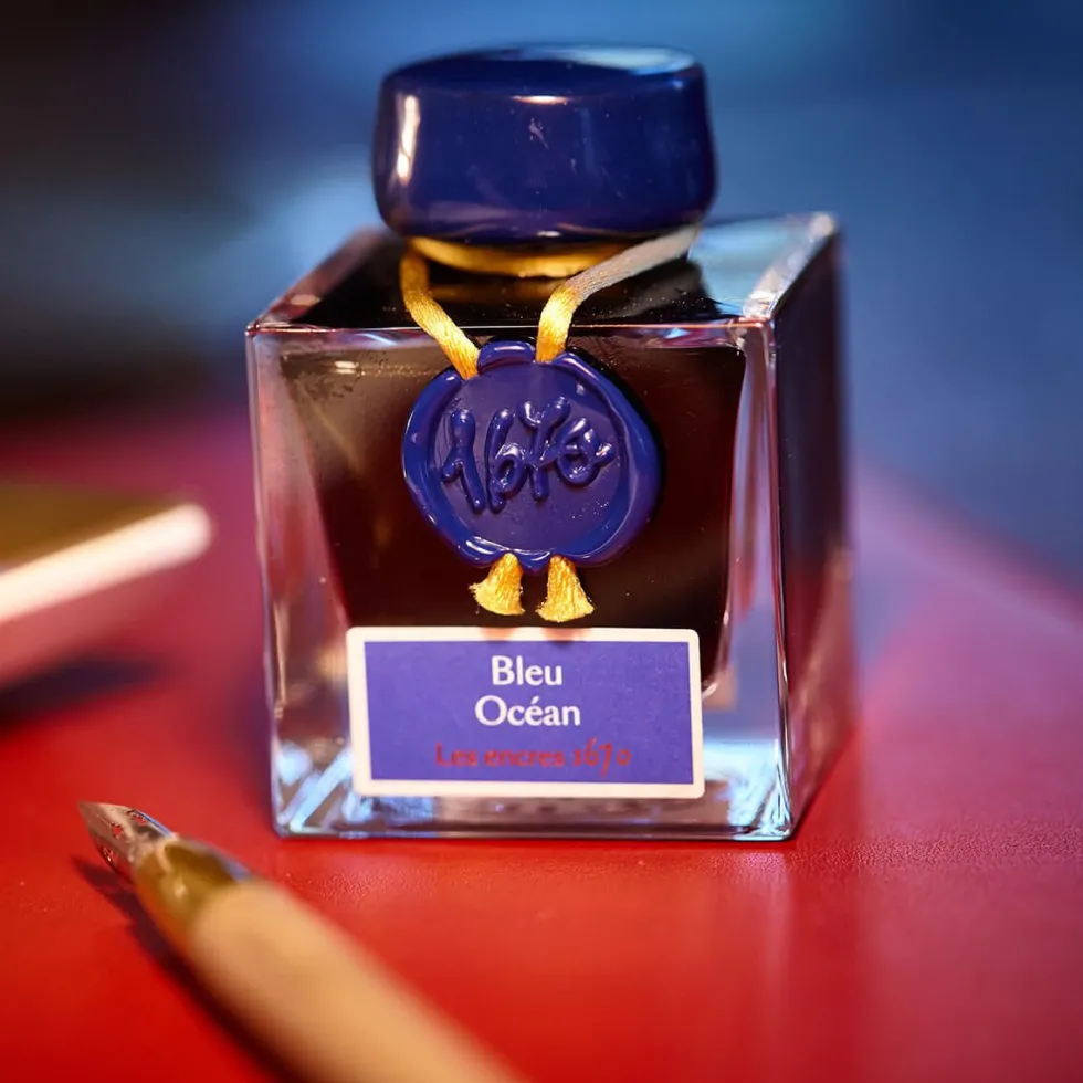 Atrament 1670 w butelce - J.Herbin - Blue Ocean, 50 ml