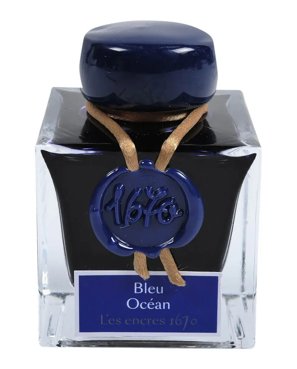 Atrament 1670 w butelce - J.Herbin - Blue Ocean, 50 ml