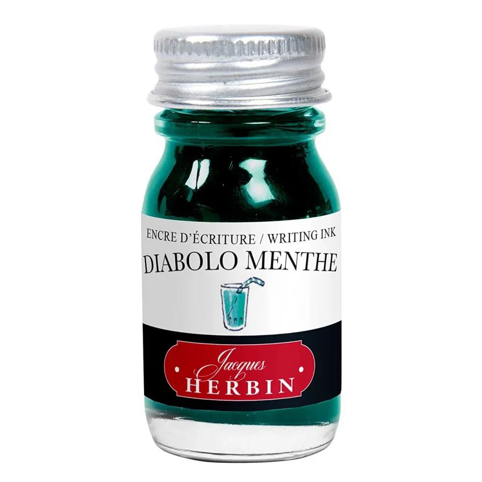 Atrament w butelce - J.Herbin - Diabolo Menthe, 10 ml