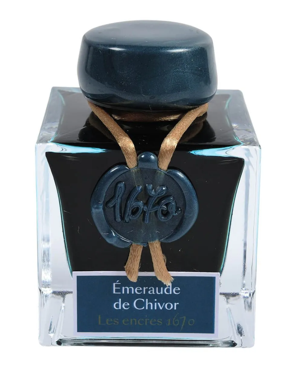 Atrament 1670 w butelce - J.Herbin - Emerald of Chivor, 50 ml