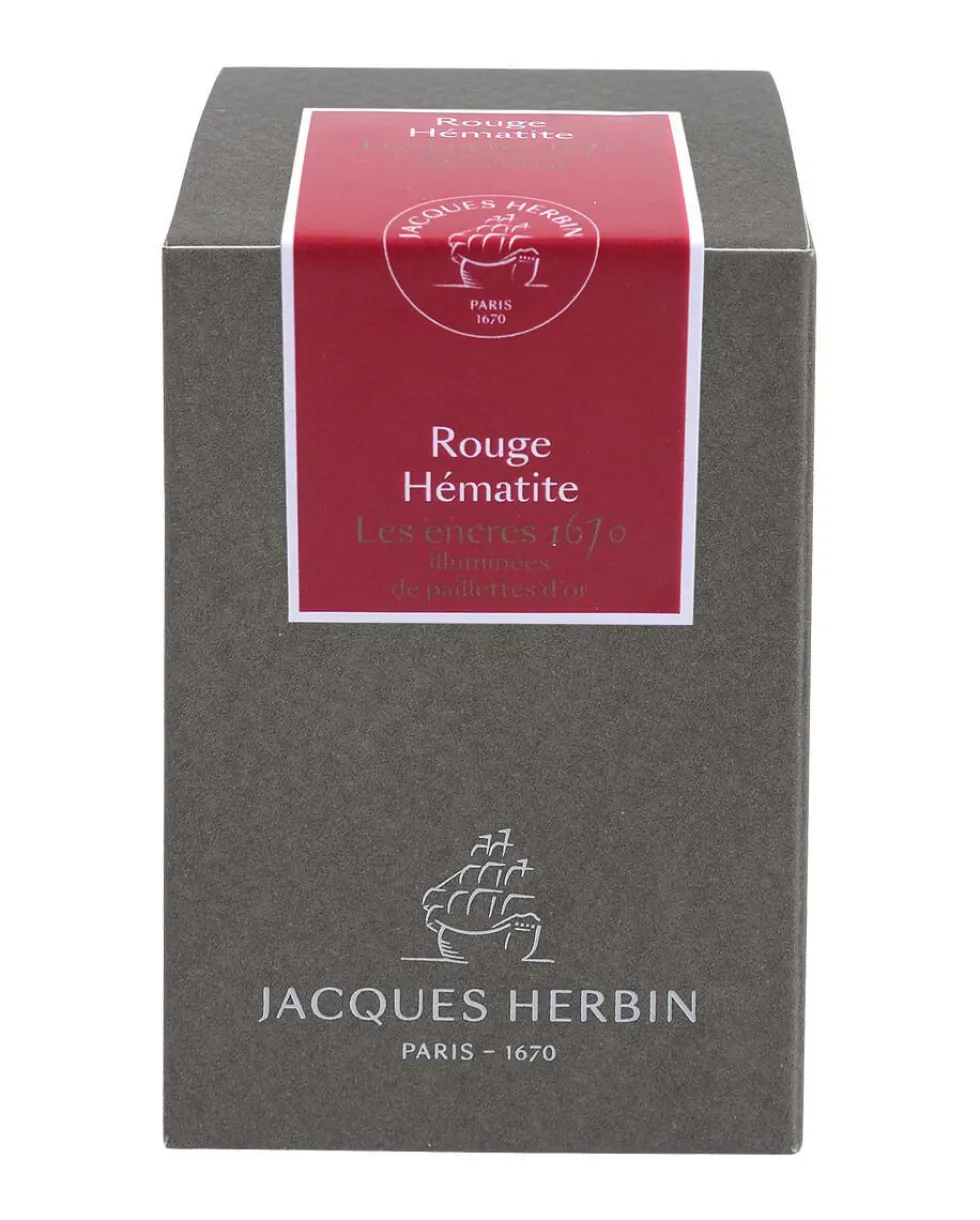Atrament 1670 w butelce - J.Herbin - Hematite Red, 50 ml