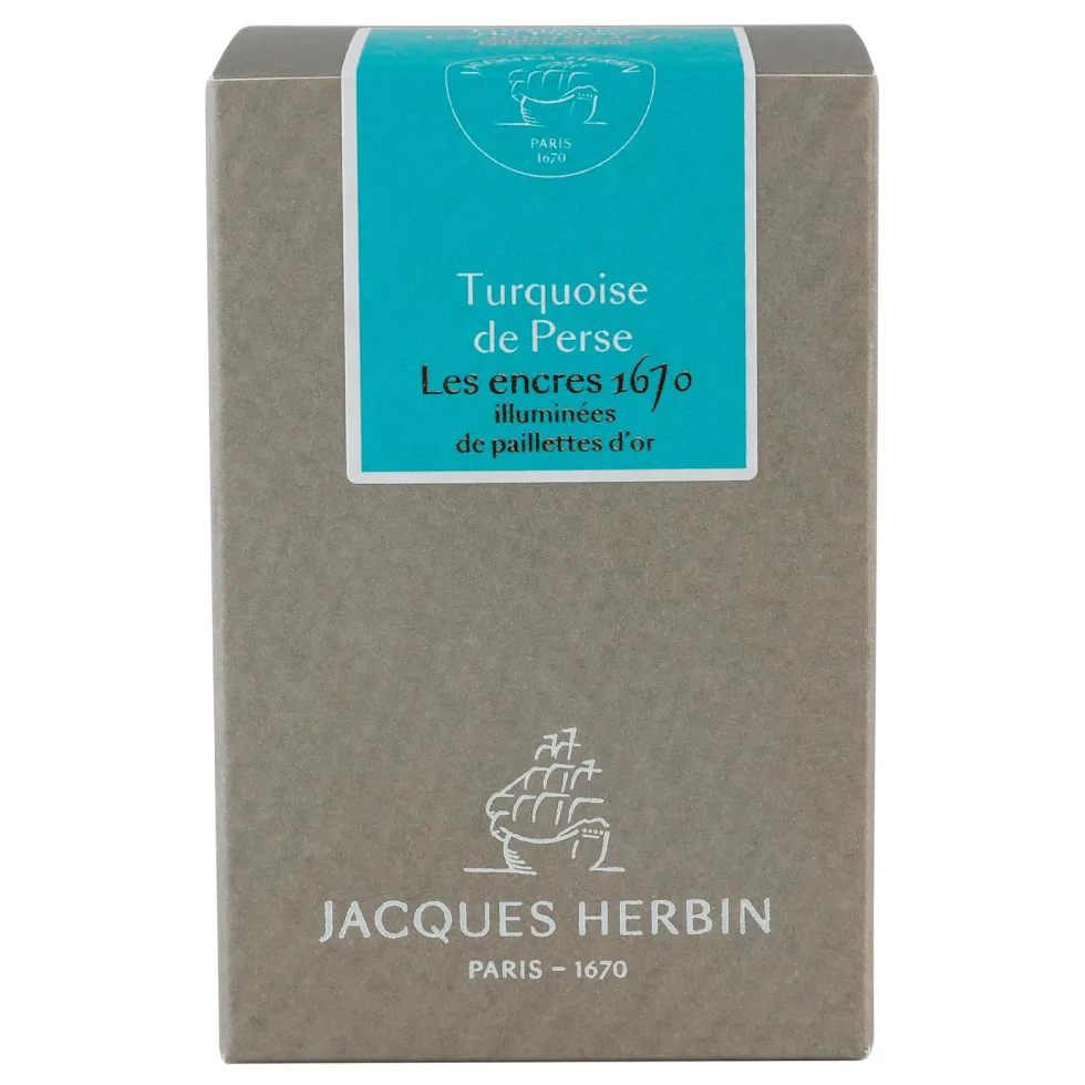 Atrament 1670 w butelce - J.Herbin - Turquoise, 50 ml