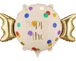 Balon foliowy Cukierek Happy Birthday - 61 x 37 cm