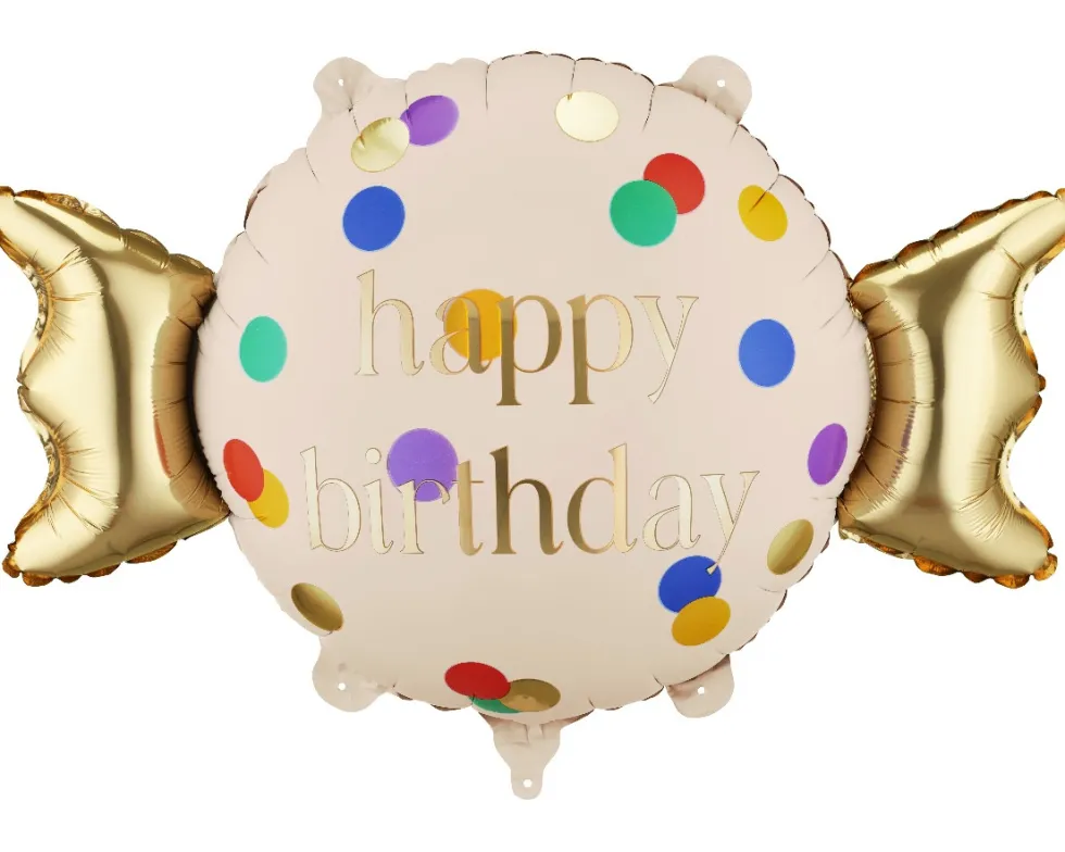 Balon foliowy Cukierek Happy Birthday - 61 x 37 cm