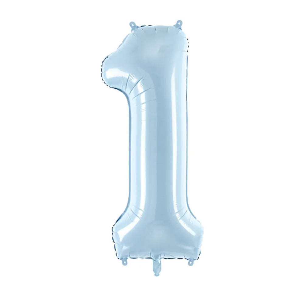 Balon foliowy Cyfra 2 - jasnoniebieski, 72 cm