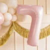 Balon foliowy Cyfra 7 - jasnoróżowy, 72 cm