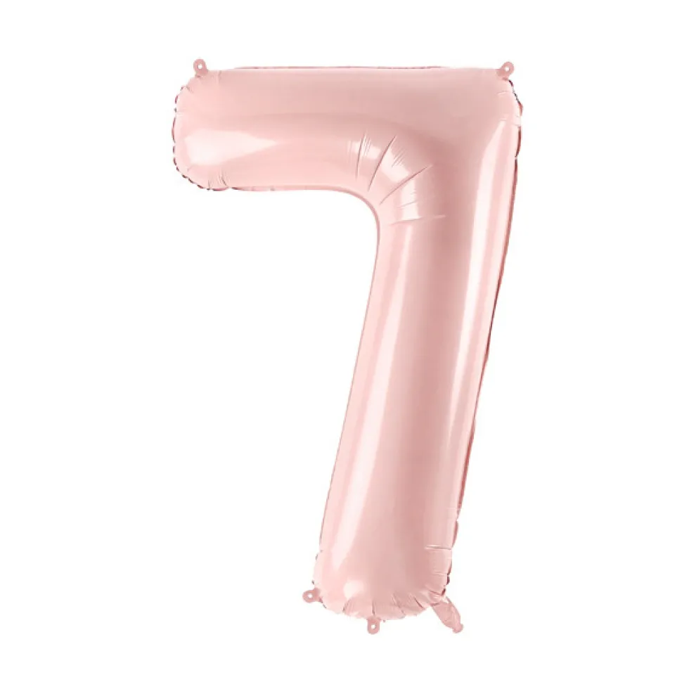 Balon foliowy Cyfra 8 - jasnoróżowy, 72 cm