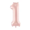 Balon foliowy Cyfra 2 - jasnoróżowy, 72 cm