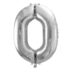 Balon foliowy cyfra 1 - srebrny, 86 cm