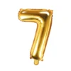 Balon foliowy cyfra 7 - złoty, 35 cm