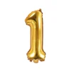 Balon foliowy cyfra 0 - złoty, 86 cm