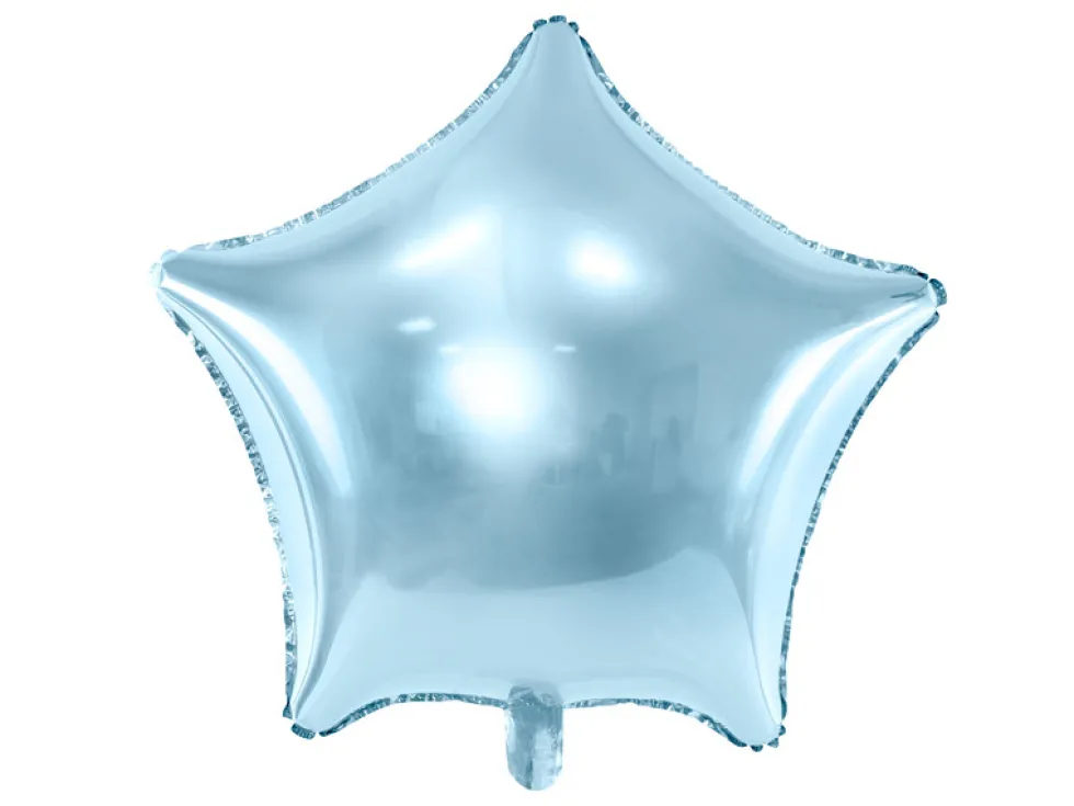 Balon foliowy Gwiazdka - błękitny, 40 cm