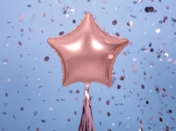 Balon foliowy Gwiazdka - różowe złoto, 42 cm