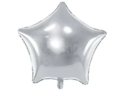 Balon foliowy Gwiazdka - srebrny, 42 cm