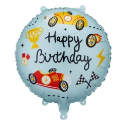 Balon foliowy Happy Birthday - niebieski 35 cm