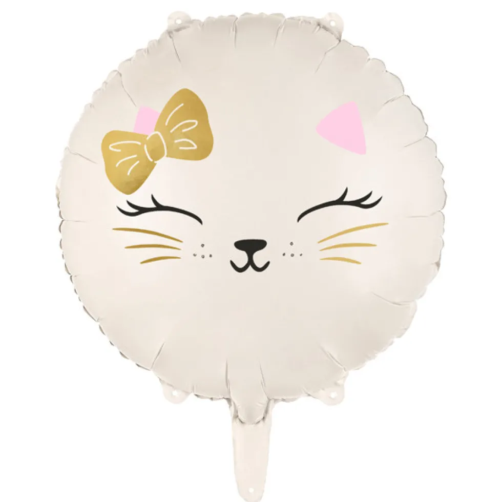 Balon foliowy Kot - beżowy, 45 cm