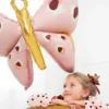 Balon foliowy Motyl - różowy, 120 x 87 cm