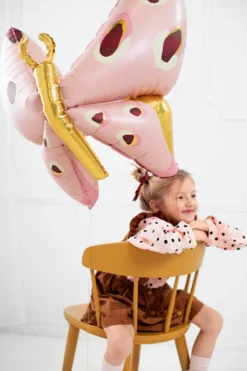Balon foliowy Motyl - różowy, 120 x 87 cm