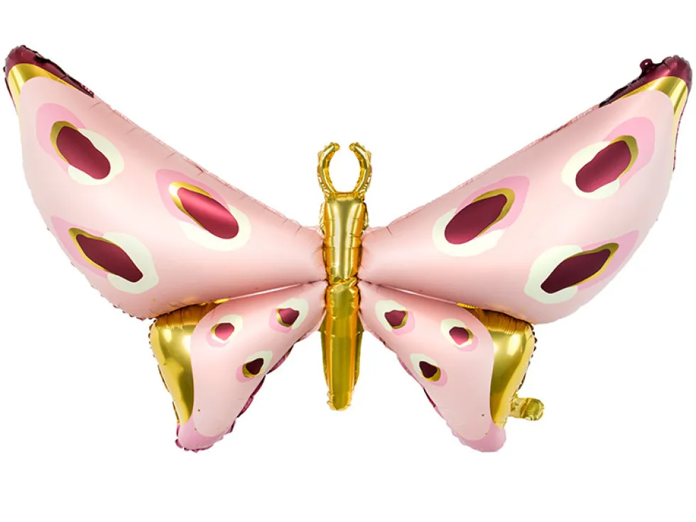 Balon foliowy Motyl - różowy, 120 x 87 cm