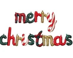 Balon foliowy napis Merry Christmas - 143 x 25 cm