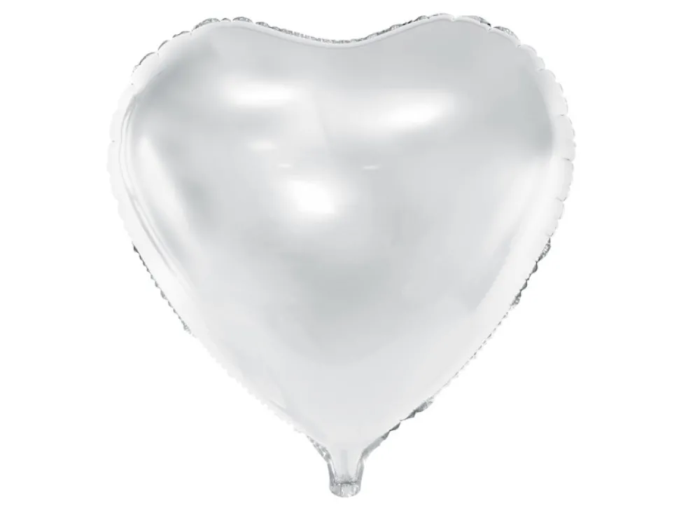 Balon foliowy Serce - biały, 35 cm