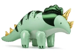 Balon foliowy, Triceratops - zielony, 101 x 60,5 cm